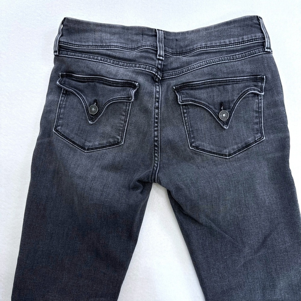 Hudson Collin Skinny Jeans Womens 29 Faded Black Mid Rise Stretch WM422DRC